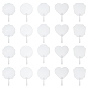 15Pcs 5 Styles Transparent PVC Hand Held Fan, Blank Painting Fans, for Kids DIY Crafts