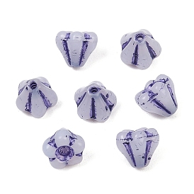 Чешские прессованные стеклянные бусины, цветок колокольчик