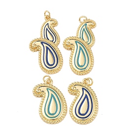 Латунь эмаль подвески, слеза, стойки покрытие, долговечный, без свинца и без кадмия, реальный 18 k позолоченный, с целью перехода в кольце