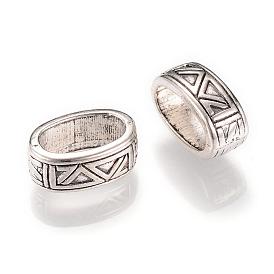 Tibetan Style Alloy Slide Charms, Oval