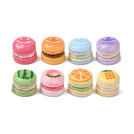 Opaque Resin Imitation Dessert Cabochons, Macaron