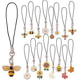 Мобильный ремешок из сплава эмали, с нейлоновым шнуром