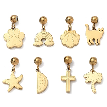 304 подвески из нержавеющей стали, золотые