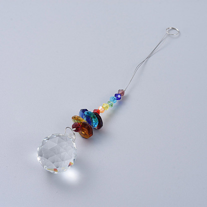 Chandelier Suncatchers Prisms, Chakra Crystal Balls Hanging Pendant Ornament, for Home, Office, Garden Decoration