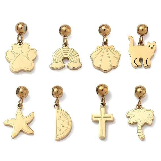 304 подвески из нержавеющей стали, золотые