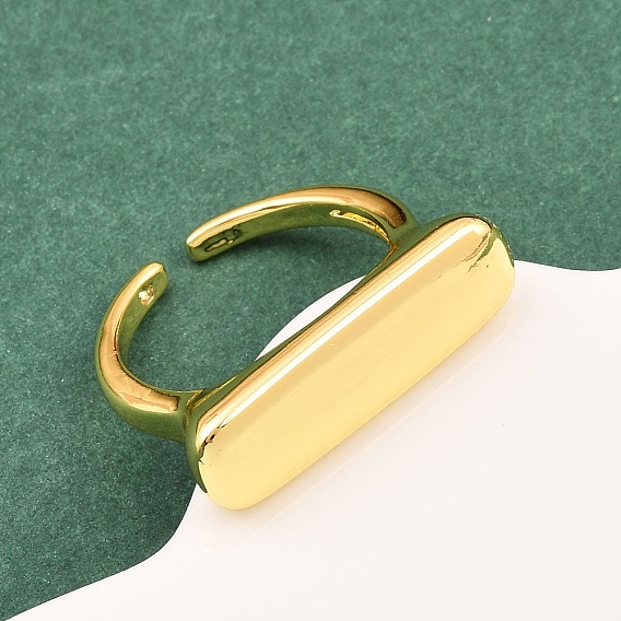 Латунные кольца-манжеты для женщин, прямоугольные, долговечный, стойки покрытие