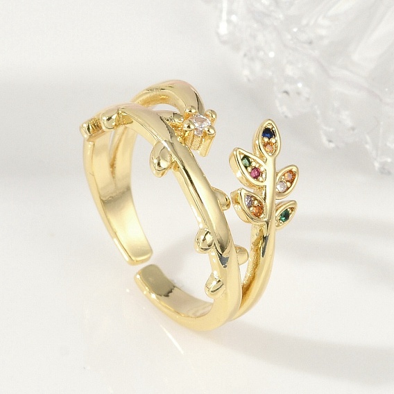 Манжеты из латуни с микро паве кубический цирконий для женщин, без кадмия, без никеля и без свинца, лист