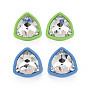 Crystal Rhinestone Triangle Stud Earrings with 925 Sterling Silver Pins for Women