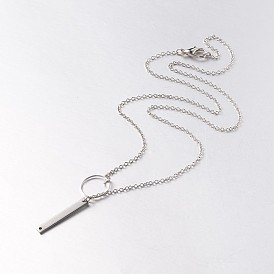 Латунь лассо ожерелья, с 304 стали ссылку и цинкового сплава омаров коготь застежками из нержавеющей, 18.1 дюйм