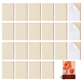 50шт. самоклеящиеся деревянные заготовки для мини-книжек, прямоугольные