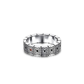 Латунные кольца со стразами для мужчин, игральная карта