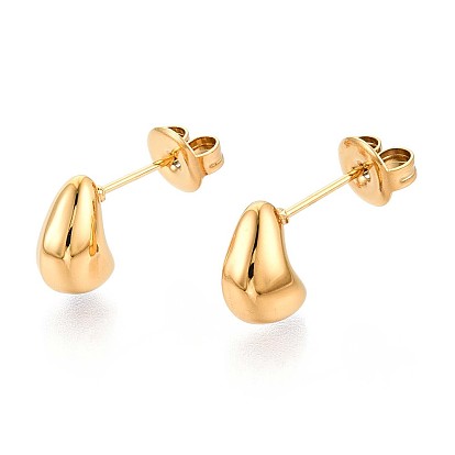 304 из нержавеющей стали серьги, ионное покрытие (ip), слеза