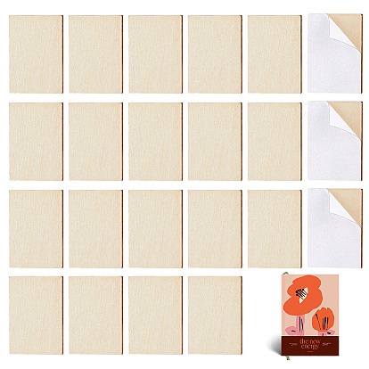 50шт. самоклеящиеся деревянные заготовки для мини-книжек, прямоугольные