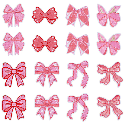 16 ПК 8 стили компьютеризированная ткань для вышивки самоклеющиеся пластыри, наклеить патч, аксессуары для костюма, аппликация, бантом