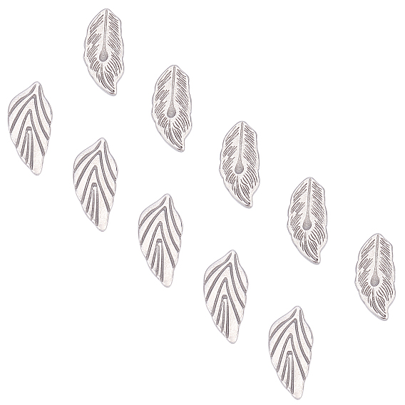 304 Stainless Steel Cabochons, Leaf