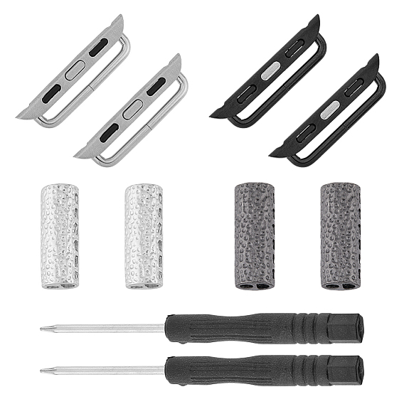 316 соединитель ремня из нержавеющей стали, с разъемами адаптера ремешка для часов из сплава и стальной отверткой