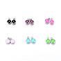 304 Stainless Steel Enamel Charms, Enamelled Sequins, Flat Round