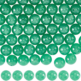 96 шт. бусин из натурального окрашенного малайзийского нефрита, имитация зеленый авантюрин, круглые