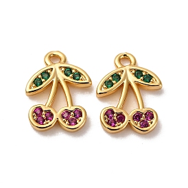 Латунные микро проложить кубического циркония прелести, черри прелести, долговечный, без никеля 