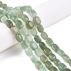 Natural Green Aventurine Beads Strands, Cuboid