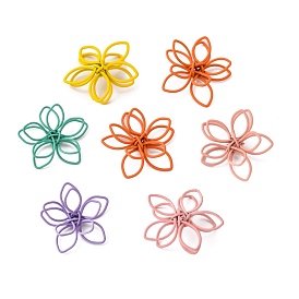 Экологически чистые подвески в металлической проволоке, окрашенные аэрозольной краской, цветок