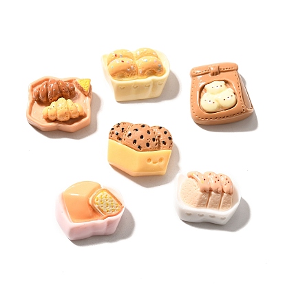 Непрозрачные кабошоны из смолы, искусственный хлеб