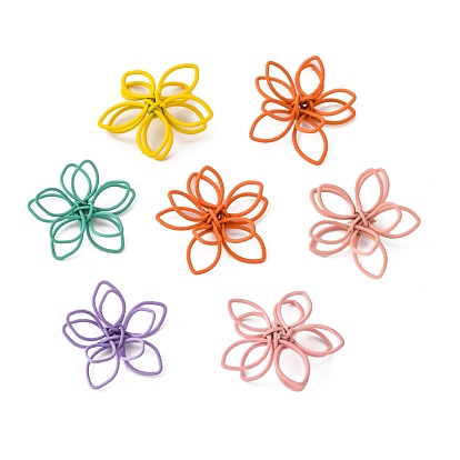 Экологически чистые подвески в металлической проволоке, окрашенные аэрозольной краской, цветок