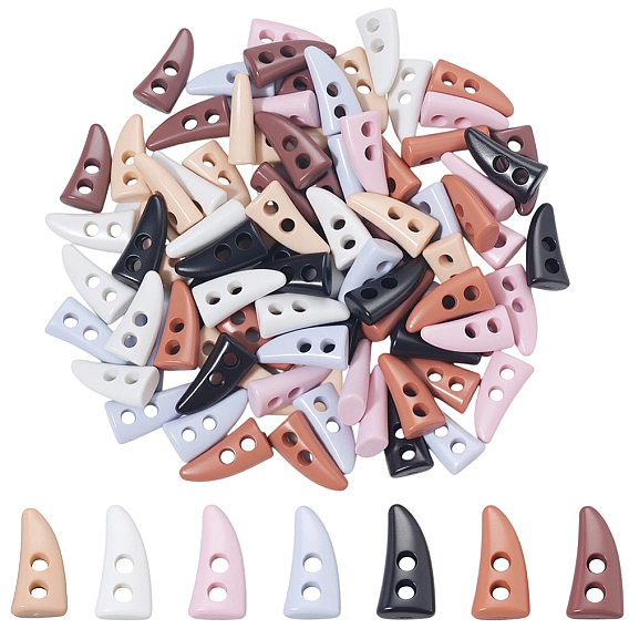 84шт. 7 цвета пластиковые кнопки-гудок, изготовление одежды для кукол своими руками, 2-луночное