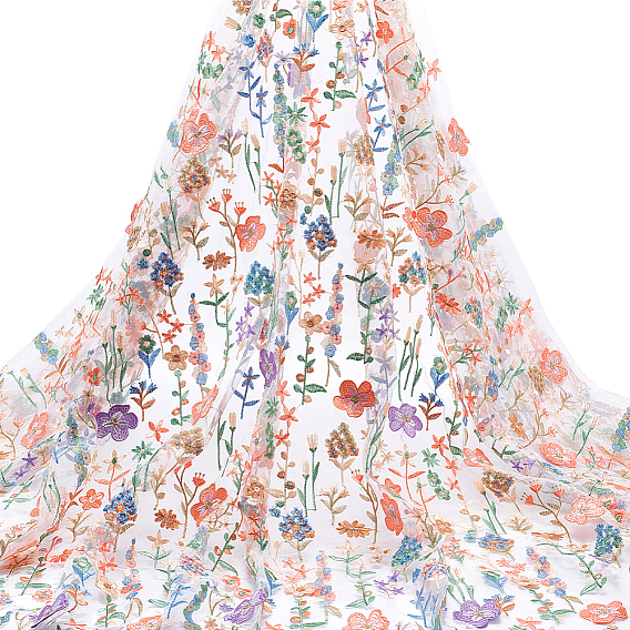 2 ярдов полиэстеровой вышивки 3 ткани с цветочным рисунком, поделки товары для рукоделия