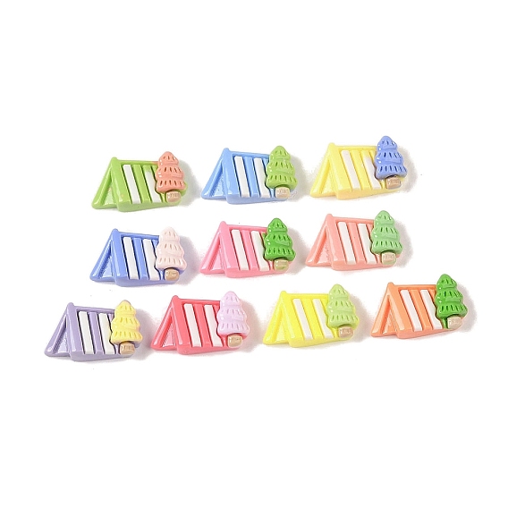 Непрозрачная смола декодирует кабошоны, палатка с деревом