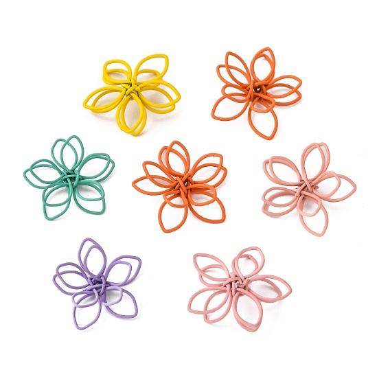 Экологически чистые подвески в металлической проволоке, окрашенные аэрозольной краской, цветок