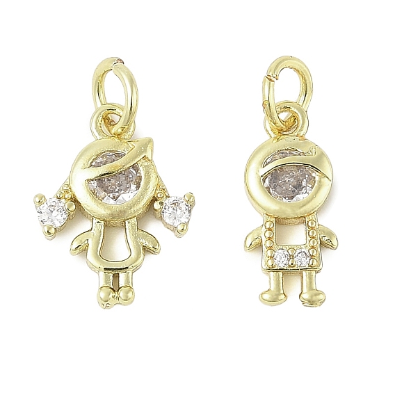 Латунные микро проложить кубического циркония подвески, человеческая форма, без свинца и без кадмия, долговечный, с целью перехода в кольце