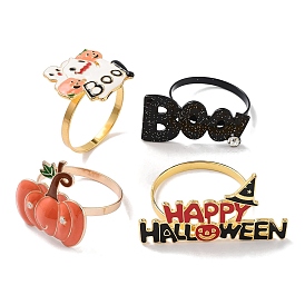 Halloween Alloy Enamel Napkin Rings, Napkin Holder Adornment, Restaurant Daily Accessiroes