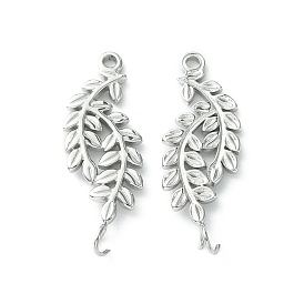 304 Stainless Steel Connector Charms, Leaf Links