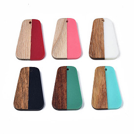 Resin & Wood Pendants, Trapezoid