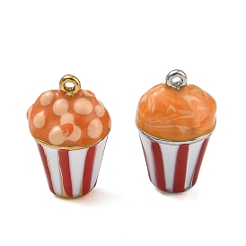 316 Stainless Steel & Enamel Pendants, Popcorn Charms