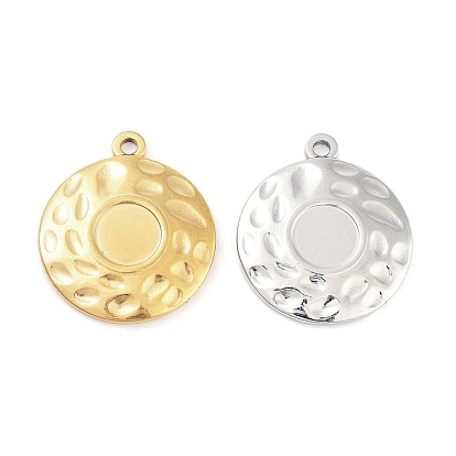 304 Настройки кабошон из нержавеющей стали кулон, плоско-круглые
