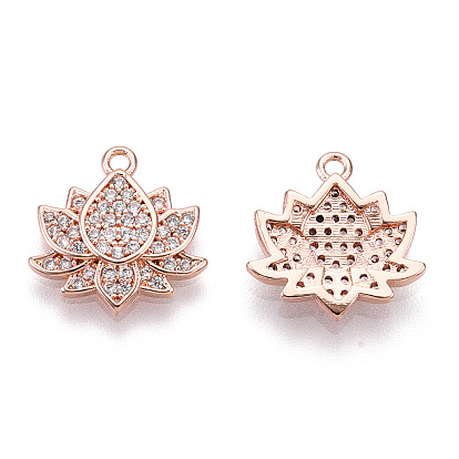 Micro cuivres ouvrent charmes de zircons, lotus, clair