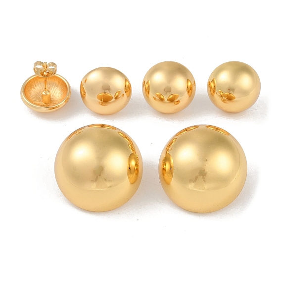 201 половина из нержавеющей стали круглый серьги, с 304 штифта из нержавеющей стали