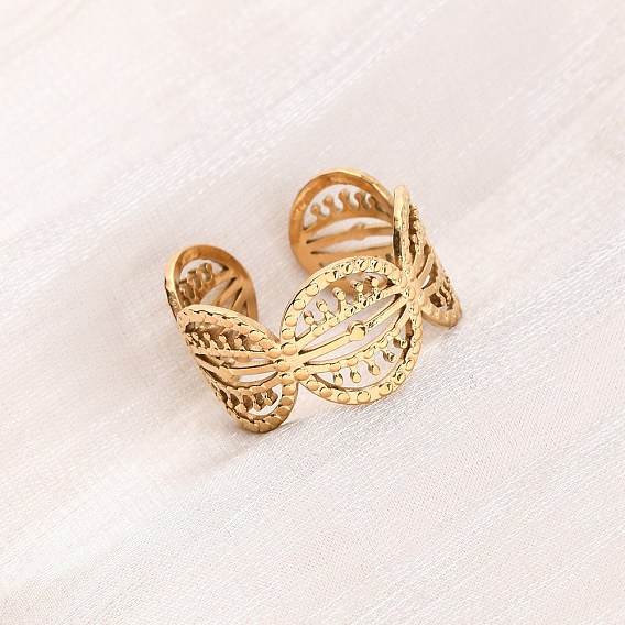 304 открытые манжеты из нержавеющей стали для женщин, злые глаза, ионное покрытие (ip)