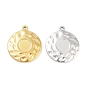 304 Настройки кабошон из нержавеющей стали кулон, плоско-круглые