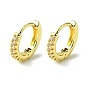 Brass Micro Pave Cubic Zirconia Hoop Earrings for Women, Long-Lasting Plated