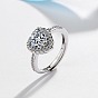 Zircon Wide-faced Ring for Women - Elegant and Stylish Hand Accessory.