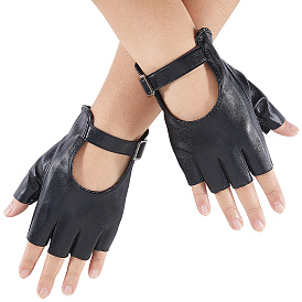 Перчатки из искусственной кожи без пальцев, перчатки без пальцев, Сплав с застежкой