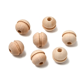 Европейский бисер из натурального дерева, круглые, бусины с большим отверстием