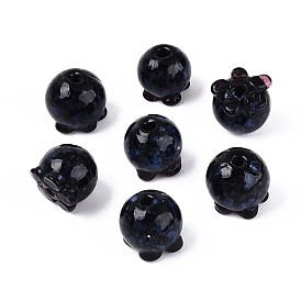 Бусины лэмпворк , черника