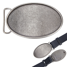 1Cierres de hebilla de aleación de zinc de una pieza, para las correas, bolsas de flejes, accesorios de la ropa, rectángulo / óvalo