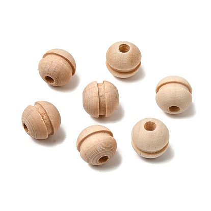 Европейский бисер из натурального дерева, круглые, бусины с большим отверстием