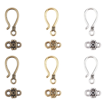 Alloy Hook Clasps, For Leather Cord Bracelets Making, Lead Free & Nickel Free