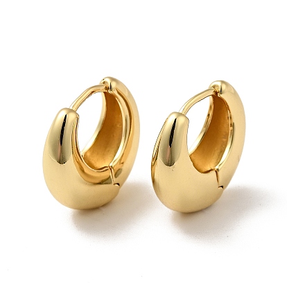 Rack Plating Brass Thick Hoop Earrings for Men Women